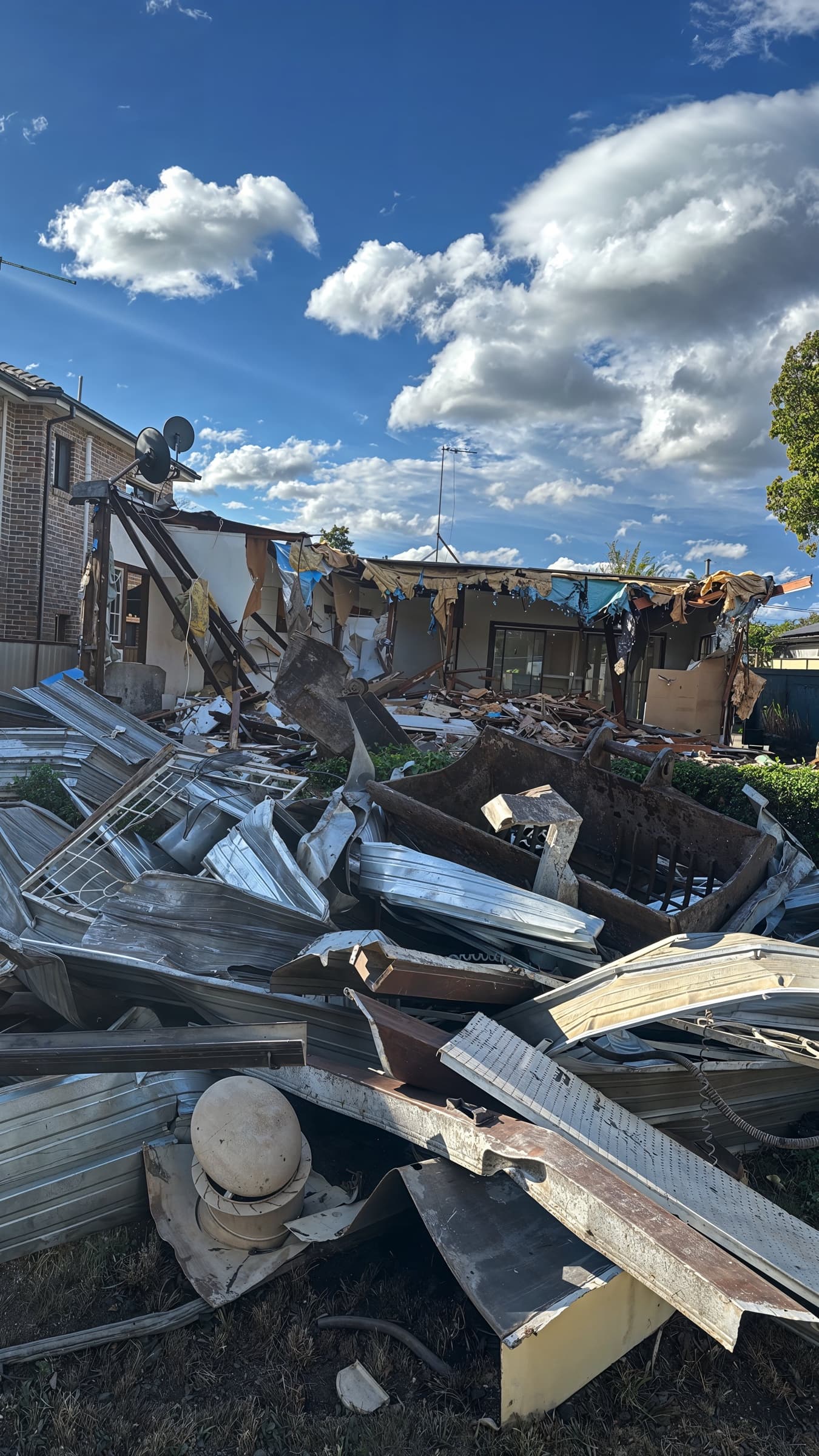 Demolished house site
